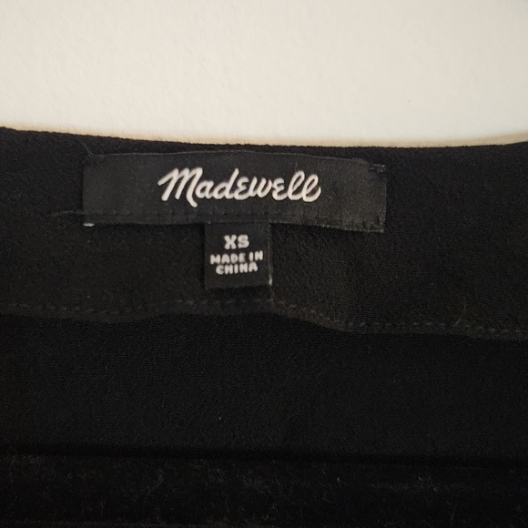 Madewell Side-Button Easy Dress Black Mini Dress size XS - Picture 5 of 10